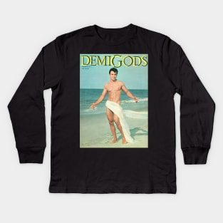 DEMIGODS - Vintage Physique Muscle Male Model Magazine Cover Kids Long Sleeve T-Shirt